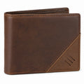 Geldbörse 12 x 9.5 x 2 cm Leder Braun Klassisch Faltbar