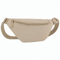 Bauchtasche 32 x 15 x 7 cm Beige aus Kunstfaser mit Reißverschluss und verstellbarem Gurt
