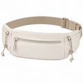 Gürteltasche 33 cm Beige aus Polyester mit Reißverschluss für Alltag