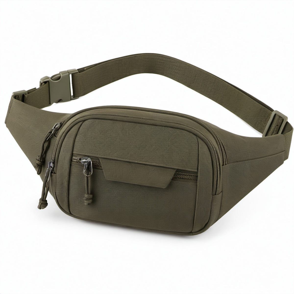 Bauchtasche 30 x 15 x 12 cm Textilgewebe Olivgrün mit verstellbarem Gurt