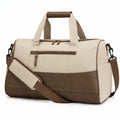 Sporttasche 48 cm aus Textil Beige Braun mit Schultergurt