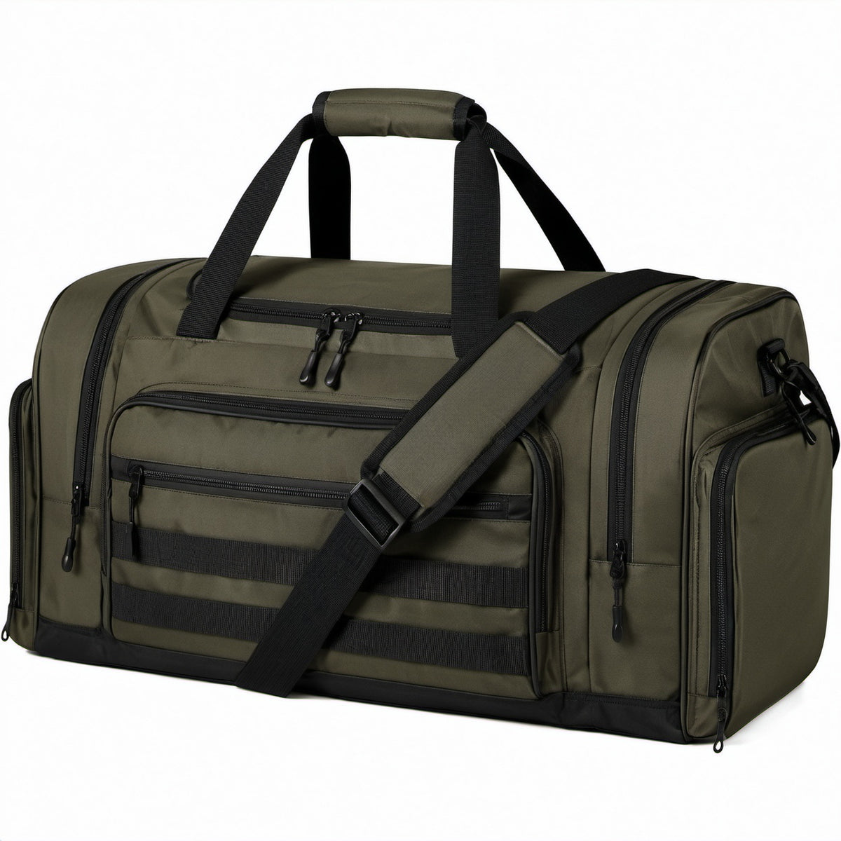 Reisetasche 60 x 30 x 30 cm 60 L aus Polyester Olivgrün mit mehreren Fächern